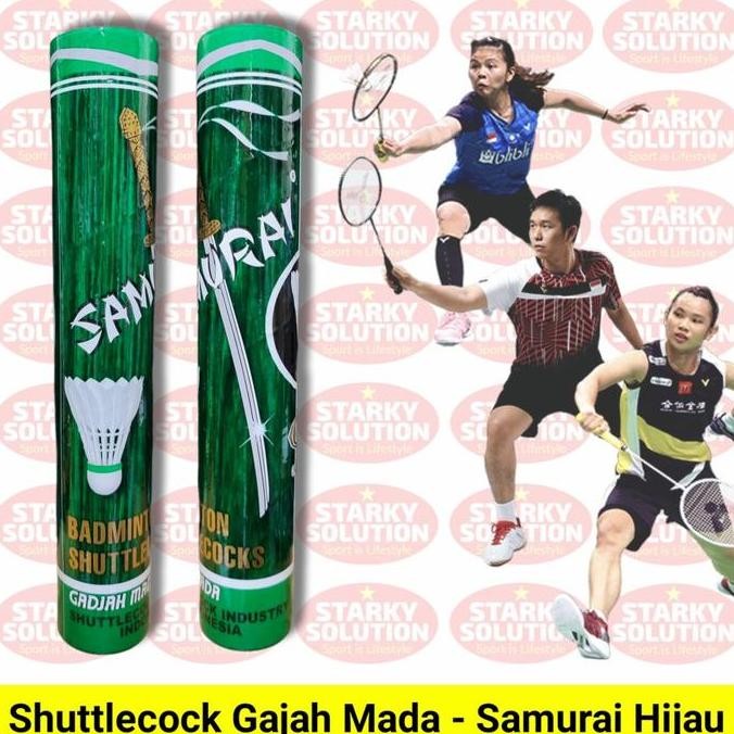 Produk Baru Shuttlecock SAMURAI Hijau Original - Kok Badminton Gajah Mada Murah Berkualitas