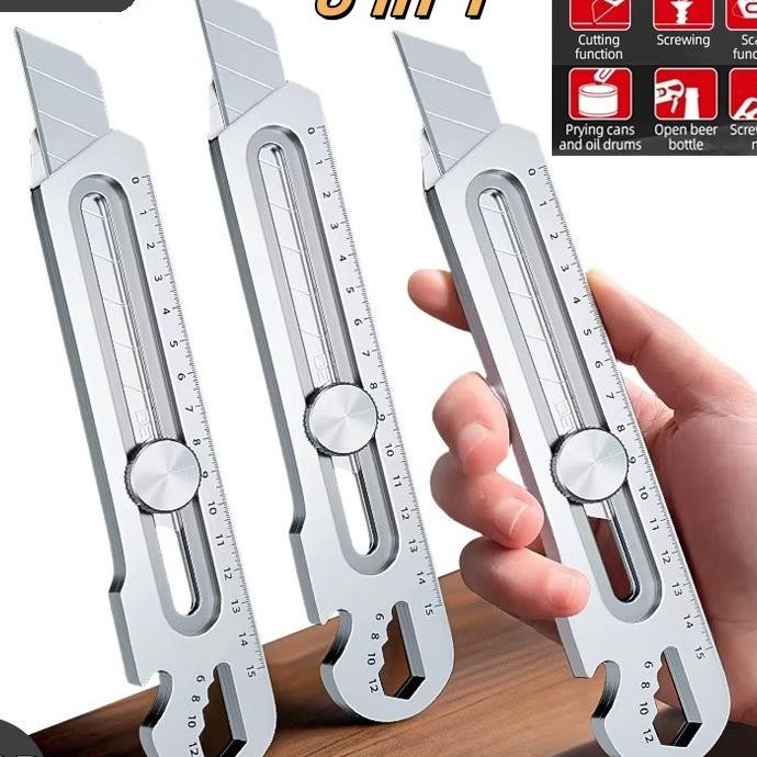 

Cutter Stainless 6 In1 Multifungsi 18Mm Besi Cutter Pemotong Kertas