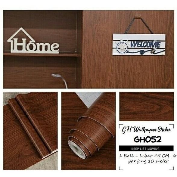 Wallpaper Sticker Dinding Motif serat KAYU gh052 45 cmx 8s/d 9 Meter - serat gh052 aSt