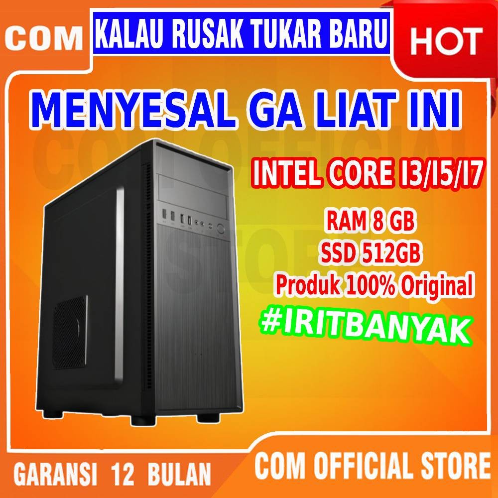 cpu komputer pc computer CORE I3 I5 I7 rakitan kantor murah 8 GB PREMIUM BERKUALITAS GARANSI 1 TAHUN