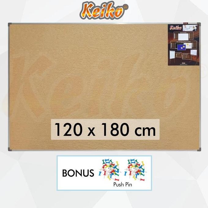

Siap Kirim Softboard Cork Pin Board Papan Mading Gantung Keiko 120x180cm - Bahan Berkualitas