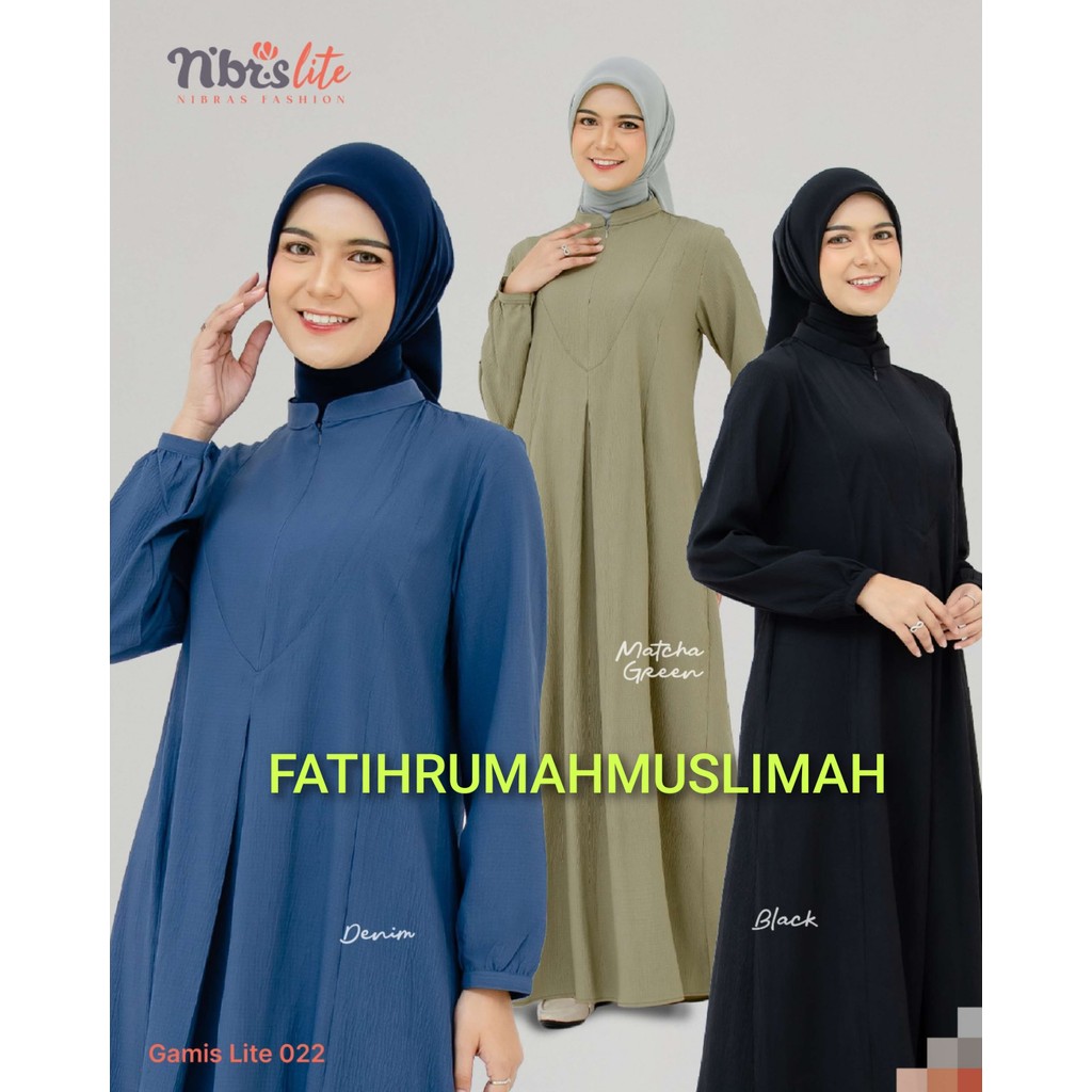 NEW / TERBARU / NIBRAS / GAMIS DEWASA / GAMIS NIBRAS / GAMIS / GAMIS LITE 022 / GAMIS LITE 022 / NIB