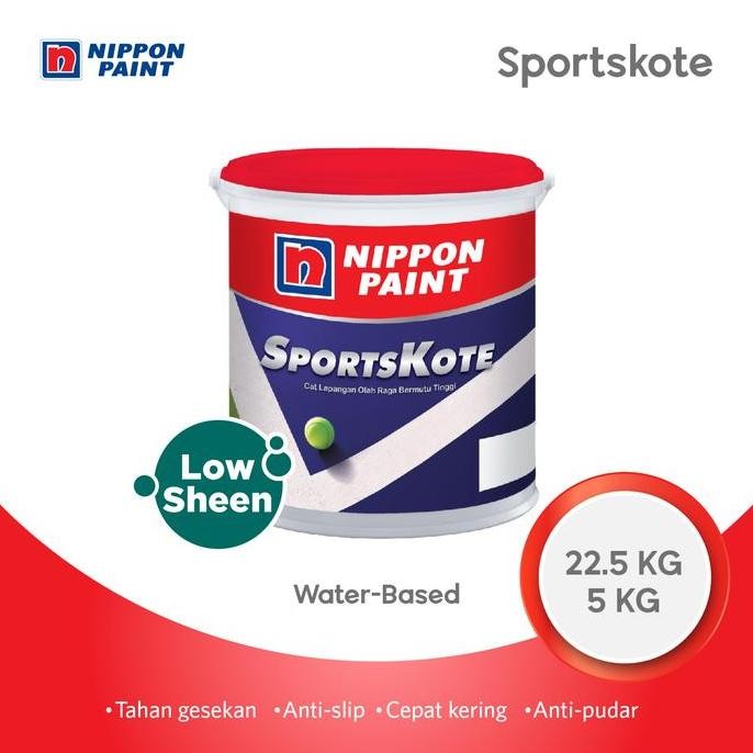 TERMURAH - SPORTSKOTE -5KG- CAT LAPANGAN (CAT LANTAI) NIPPON PAINT