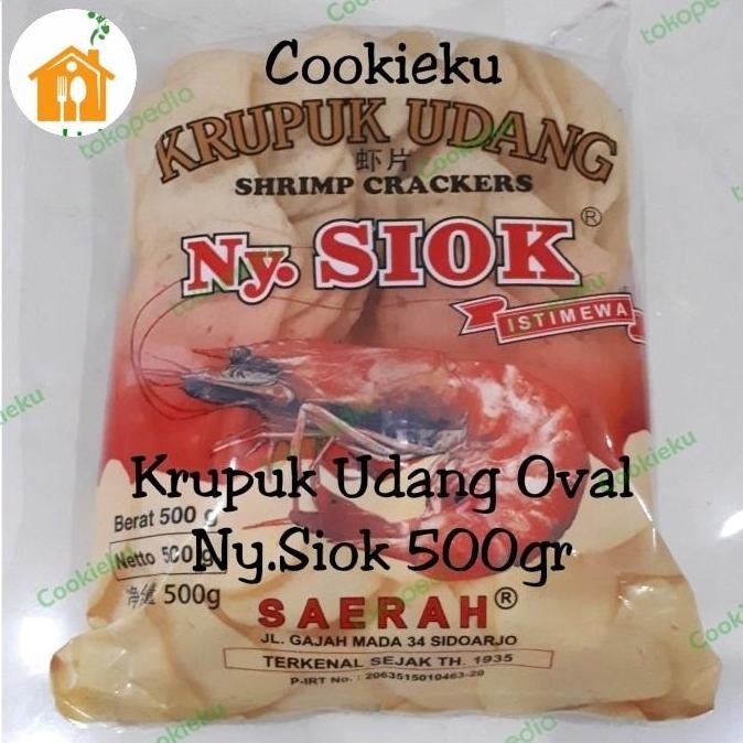 

Promo Ny. Siok Shrimp Crackers Oval 500G - Kerupuk Udang Renyah Premium