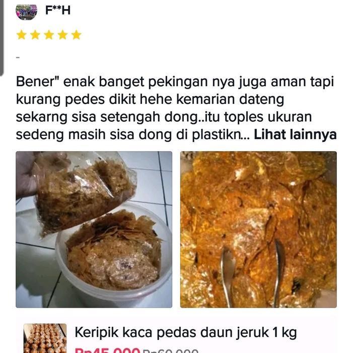 

CCF 250gr KERIPIK KACA PEDAS DAUN JERUK PEDASNYA PAS REMPAHNYA MELIMPAH BAYAR DI RUMAH AJA PENGIRIMAN SUDAH FREE DUS PACKING JADI PASTI AMAN SAMPAI TUJUAN singkong food Snacks Kripik Snack Kripca Cemilan Cemilan