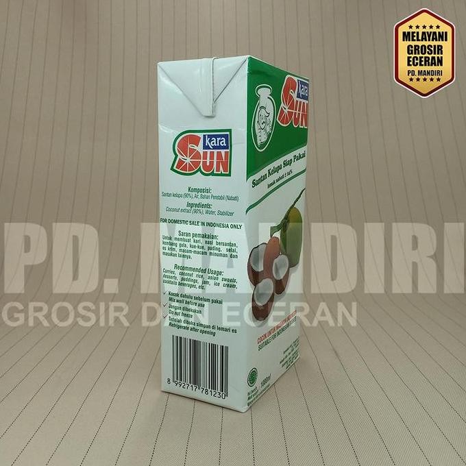 

Promo Sun Kara Santan Kelapa 1 Liter Asli - Santan Masakan Harian