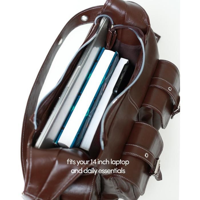 UT Tako Bag - Shoulder And Sling Bag - Omote Sensei Postman Bag Large Tas Messenger Muat Laptop 14in