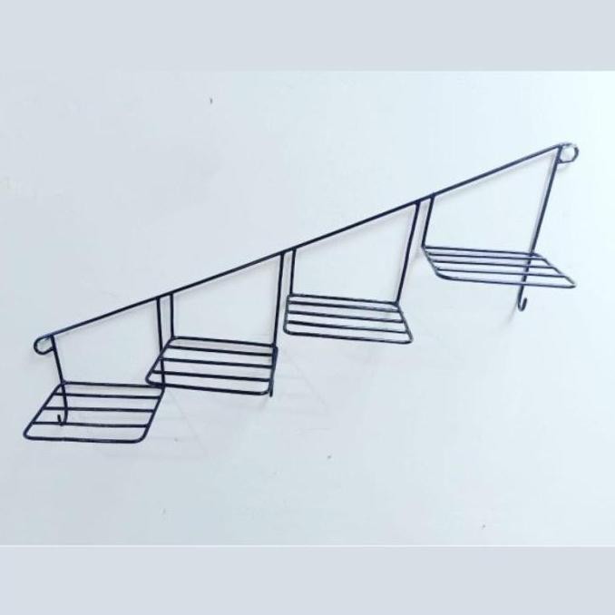 Rak Bunga Besi Tempel Dinding / rak pot dinding anak tangga / rak pot tanaman / rak bunga kmg