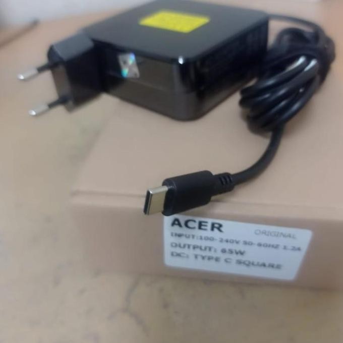 Charger Adaptor 65W For Acer Aspire 5 Spin 14 A5SP14 A5SP14-51MTN 20V 3.25A Type-C kotak
