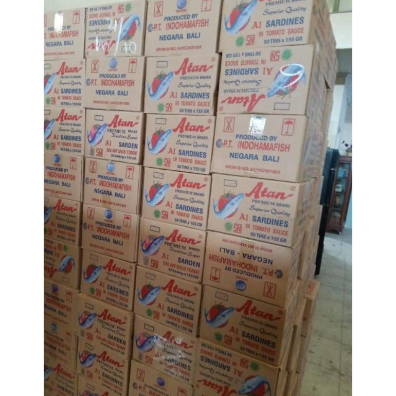 

Paket 1 Dus 50 Pcs Sarden Atan Rasa Saus Tomat | Makanan Kaleng Sarden 155 Gr Terbaru