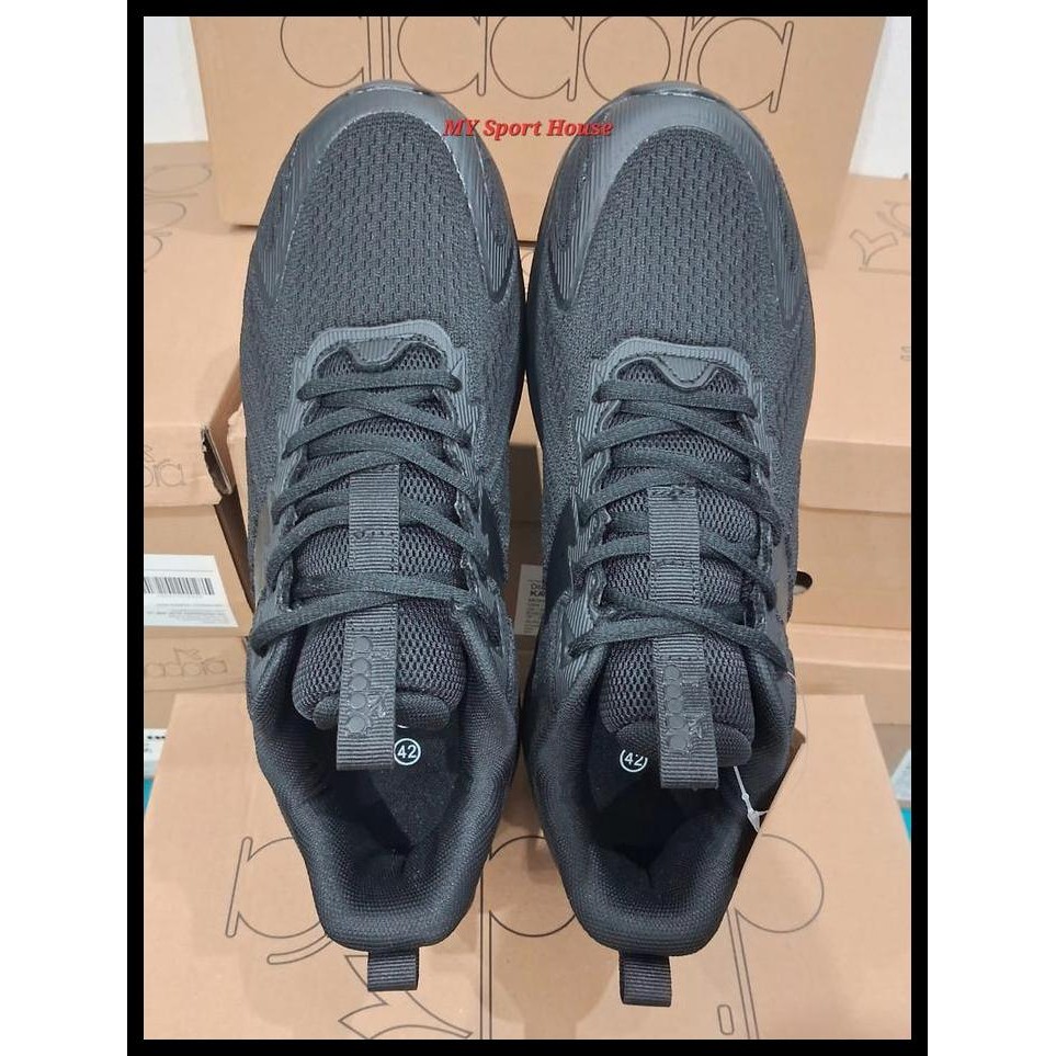 PRODUK TERBARU SEPATU LARI/SEKOLAH DIADORA DIARU240507M RUNNING SHOES ORIGINAL - FULL BLACK