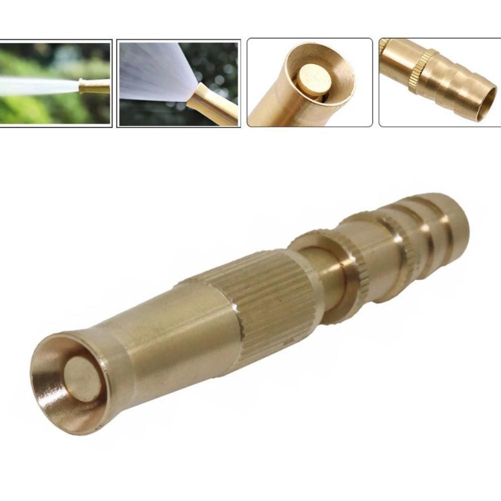 PROMO HEMAT- SEMPROTAN AIR LURUS KUNINGAN ANTI KARAT AIR HOSE NOZZLE 5/8