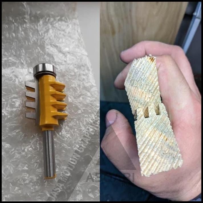 mata profil penyambung papan kayu / finger joint router bit
