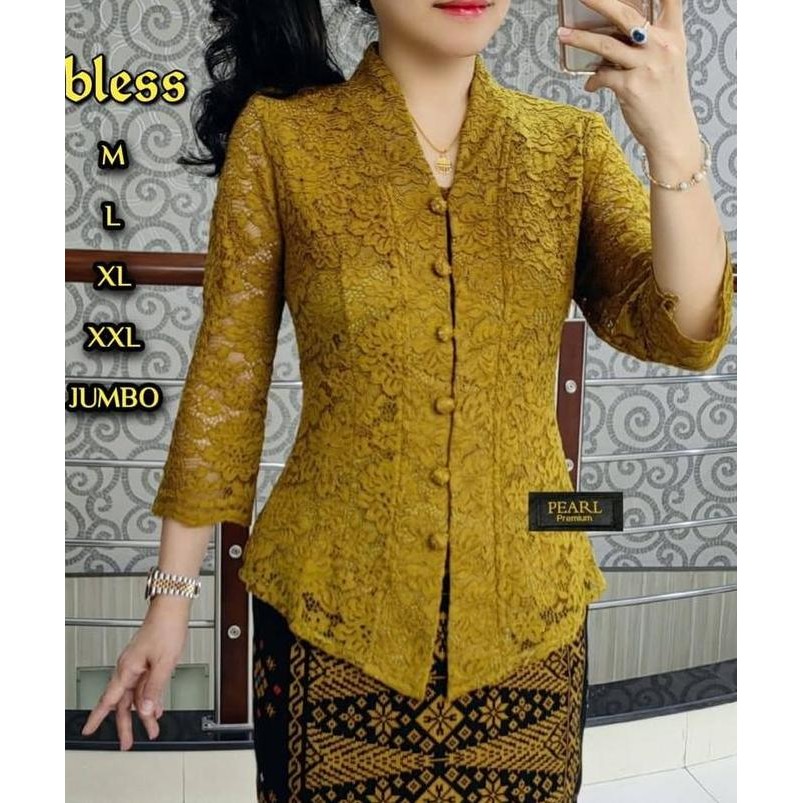 DF Blus SEMI PRANCIS Kartini/BAJU Kebaya Brokat kondangan BATAK
