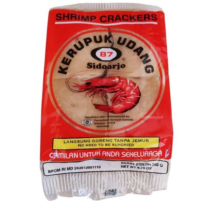 

Kerupuk Udang Mentah Spesial Merk "87" Krupuk Udang Sidoarjo Food Makanan Snacks Tapioka Pedas Kentang Keripik Cemilan Pasti Ori