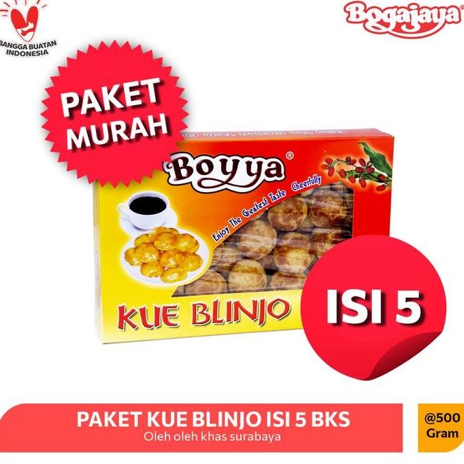 

Paket Oleh-Oleh Khas Surabaya - Kue Blinjo Boyya Isi 5 Bungkus Stok Terbatas