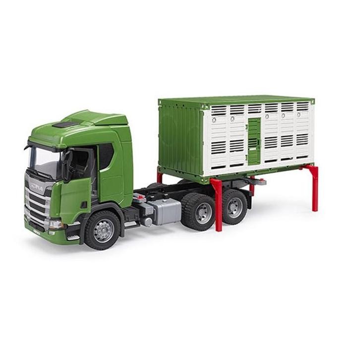 BRUDER 3548 SCANIA SUPER 560R CATTLE TRANSPORTATION - DIECAST 1: 16 MAINAN MINIATUR MOBIL TRUK SCANI