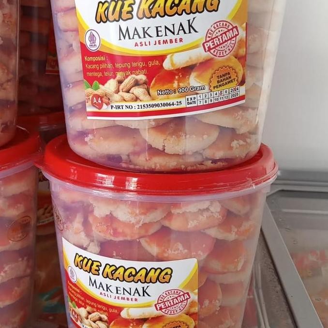 

Kue Kacang Mak Enak Asli Jember 900gr - Kue Kering Legendaris Lebaran Stok Terbatas