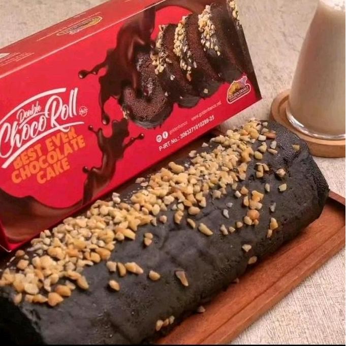 

Kue Double Choco Roll - Roll Cake Isi Coklat Premium Stok Terbatas