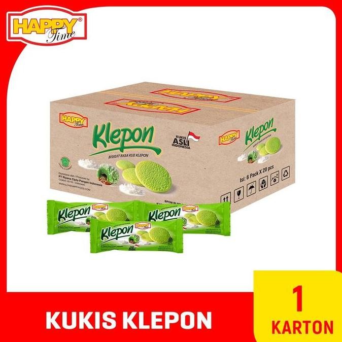 

Happy Time Kukis Klepon 1 Karton isi 6 Pack - Cookies Rasa Klepon Stok Terbatas