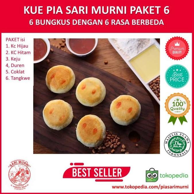 

Kue Pia Sari Murni Bakpia Snack Isi 6 Bungkus Beda Rasa Stok Terbatas