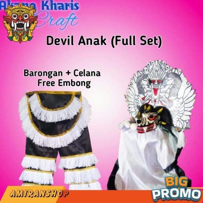 Barongan Devil Casper Fullset Kesenian