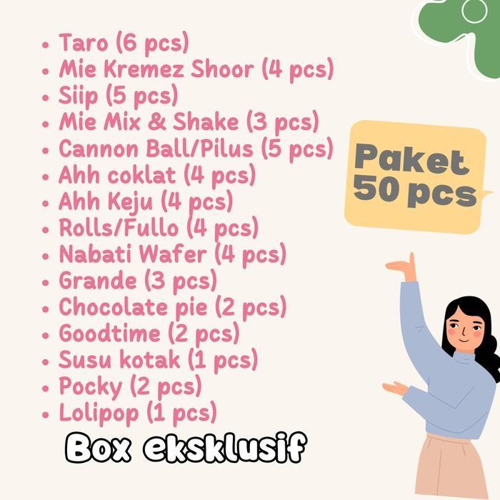 

CCF Hampers Snack Spesial Paket Snack isi 50 pcs Makanan