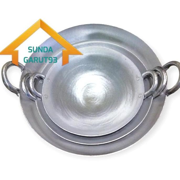 NC Wajan Penggorengan Khas Garut Aluminium Anti Lengket 1 Set 3 Wajan Besi Cor Tebal dan Antikarat