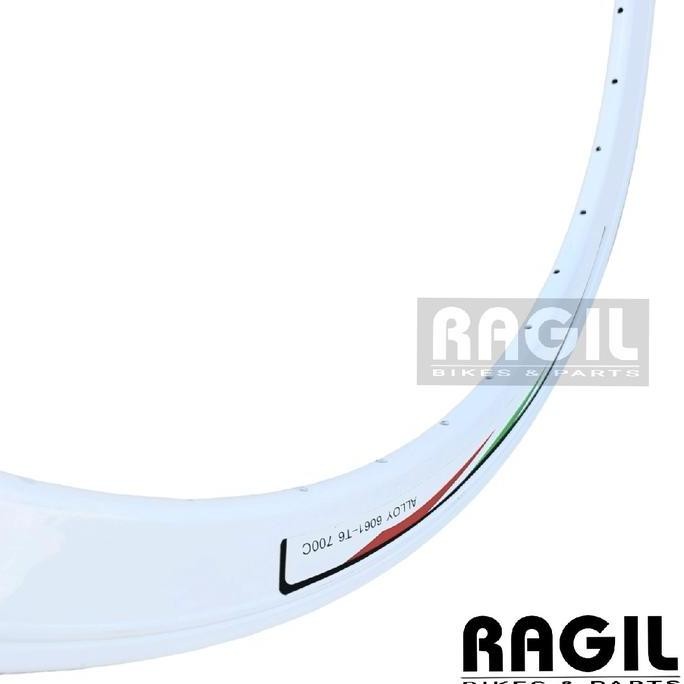 VELG SEPEDA 700C LESPO LUBANG 36 HOLE 36H PUTIH WHITE 700 C 4CM RIM RIMS DOUBLE WALL FIXIE P ROAD BI