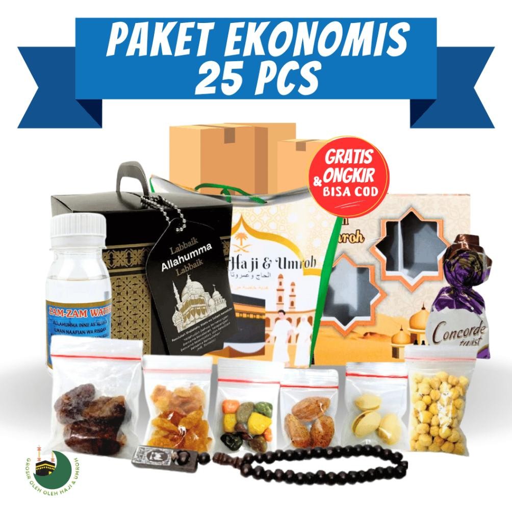 

Paket Oleh Oleh Haji Dan Umroh Ekonomis Dus Tali Teng-Teng Kabah 25 Paket Hampers Premium Terlengkap