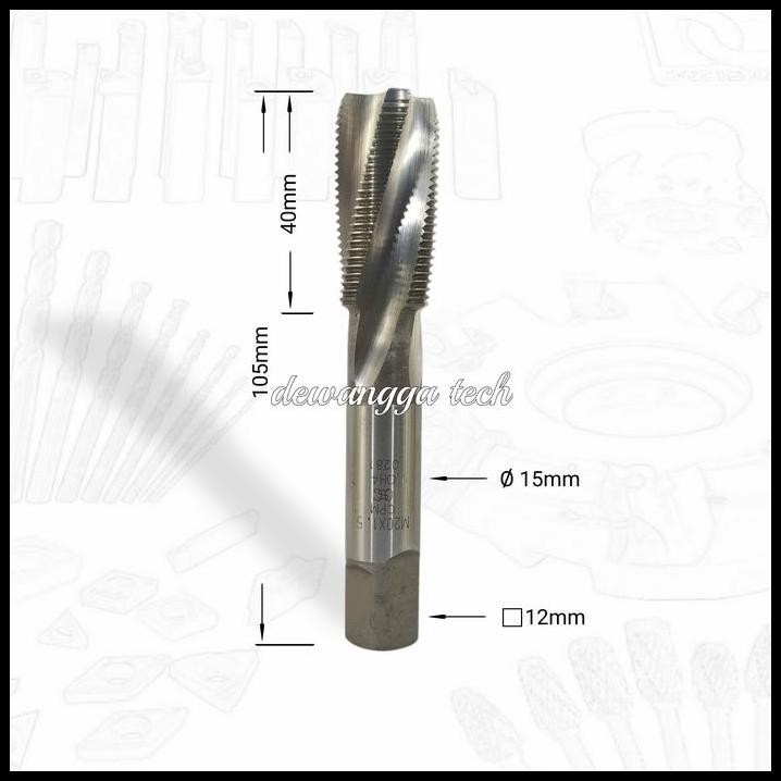 M20x1.5 tap m20 x 1.5 taping m 20 x 1 . 5 ulir halus 20mm
