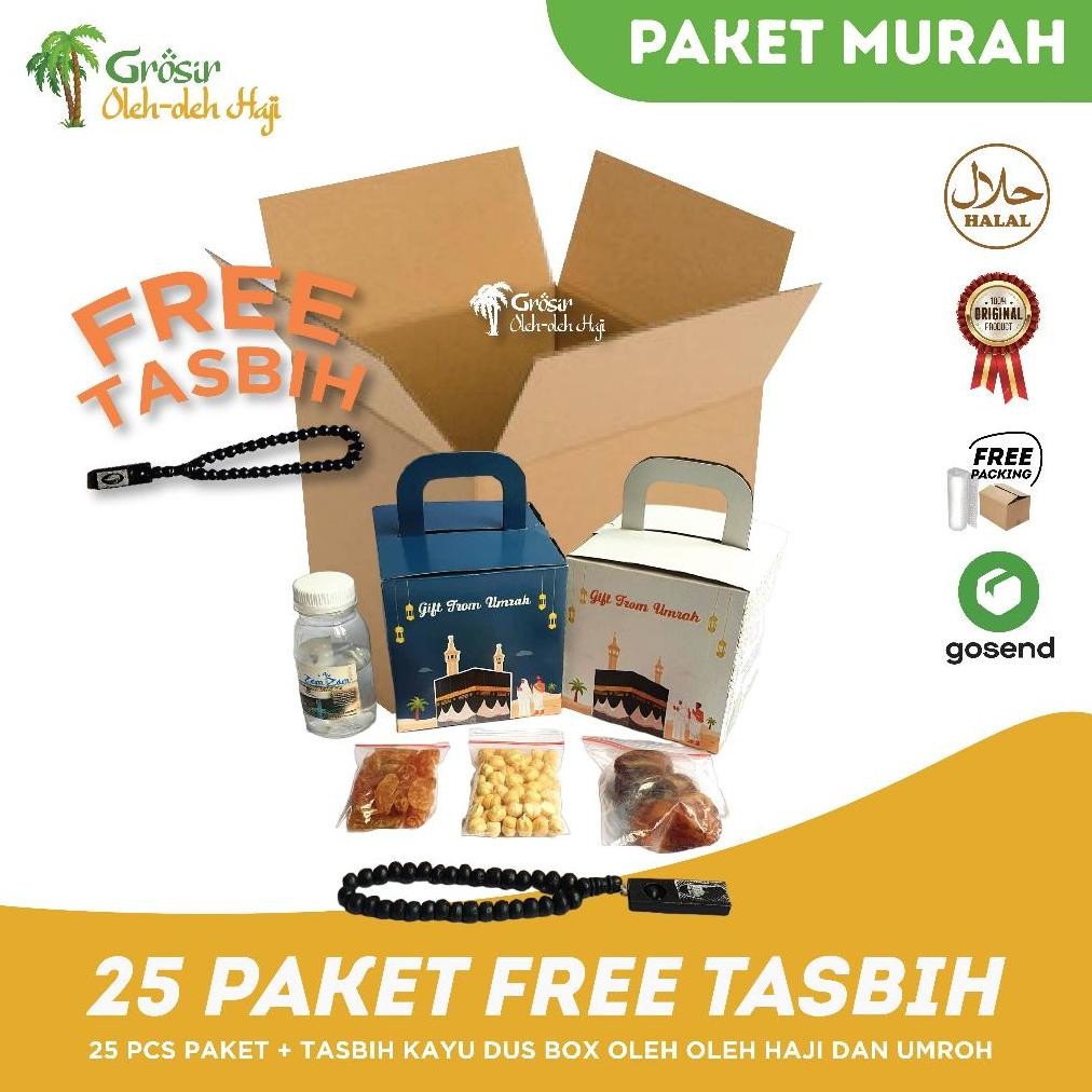 

Paket Oleh Oleh Haji Dan Umroh Dus Box Free Tasbih Kayu Isi 25 Pcs