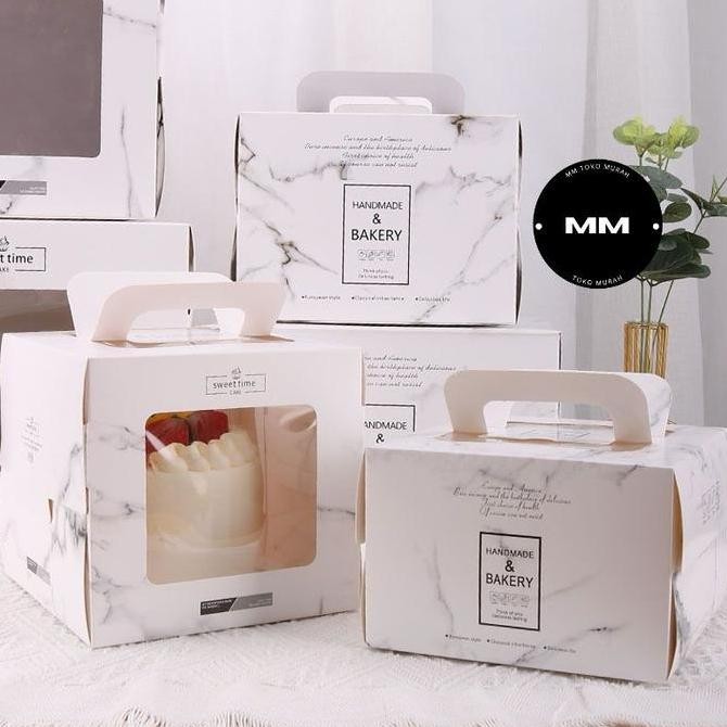 5Pcs 16X16X15Cm Kotak Dus Kue Tart Box Kue Tinggi Dus Birthday Cake