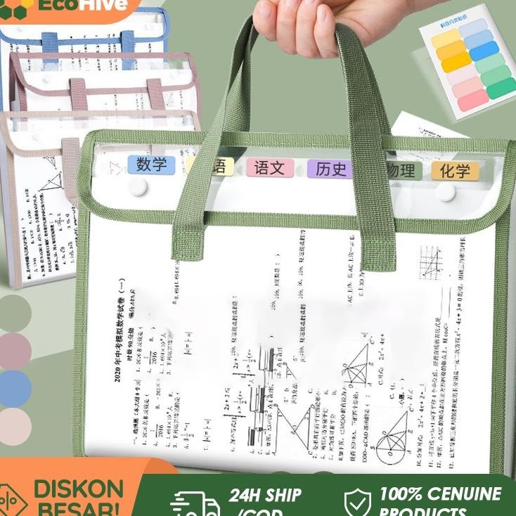 

12 Sekat Transparan File Folder Document Bag Tas Dokumen File Tas File Handle Transparan A4 Ukuran Folio Tas Berkas Dokumen Map Folder Bag