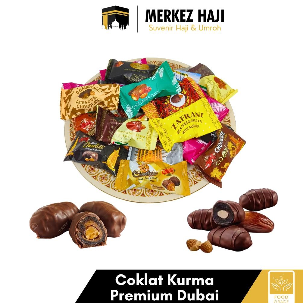 

Coklat Kurma Almond Arab Dubai 1Kg Premium Asli | Cokelat Untuk Lebaran Dan Oleh-Oleh Haji Umroh