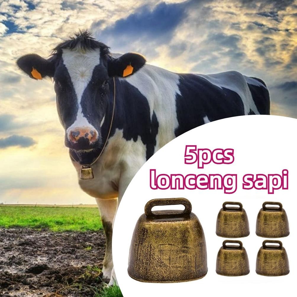 Lonceng Sapi Kuno Bunyi Keras Kalung Sapi Bunyi Kambing Klontongan Lonceng Keras Kuningan -1/3pcs MU