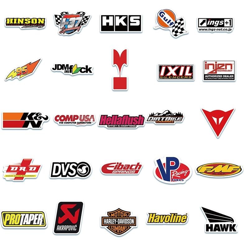 

Stiker Set Stiker Paket motor brand Stiker balap motor LOGO Anti Air Stikers Berperekat Waterproof sticker decal buat Motor Helm Buku Journal Koper Casing HP Laptop Botol Minum QY-55