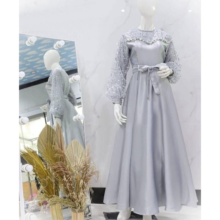 DV140 - O2 Fashion / Mila dress tersedia ukuran M L XL dan XXL  dress model terbaru dress pesta dres