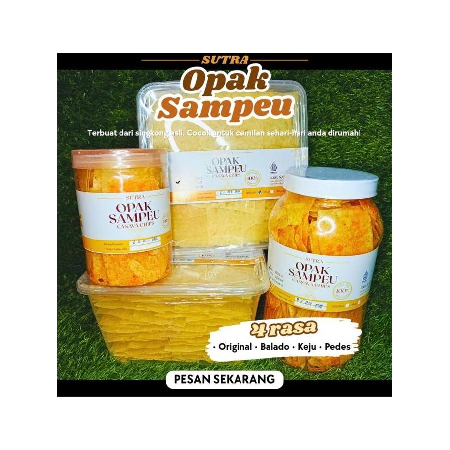 

RPS Keripik Opak Sampeu Sutra Casava Chips Cemilan 2000ML