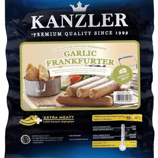

Ff Kanzler Sosis Bawang Garlic Frankfurter Sausage 300Gr