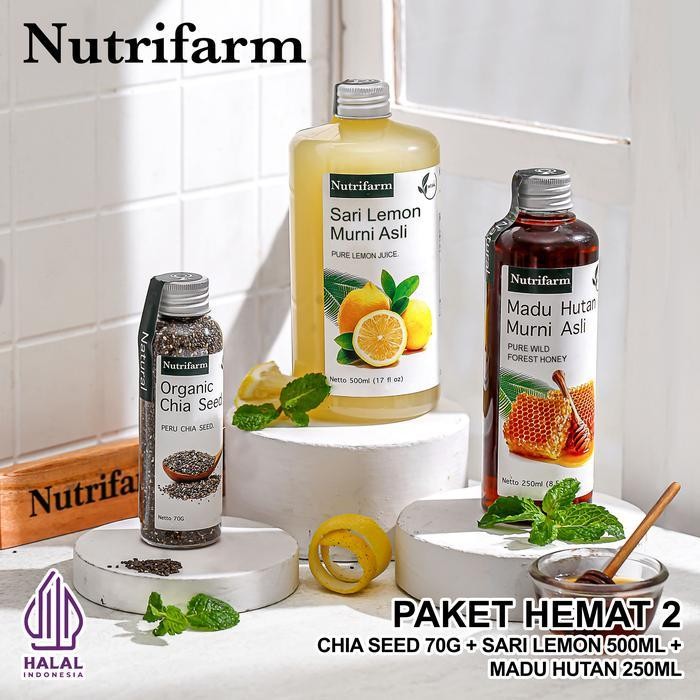

Rps Nutrifarm Paket Hemat 2 Sari Lemon 500Ml, Madu Hutan 250Ml, Dan Chia Seed 70G