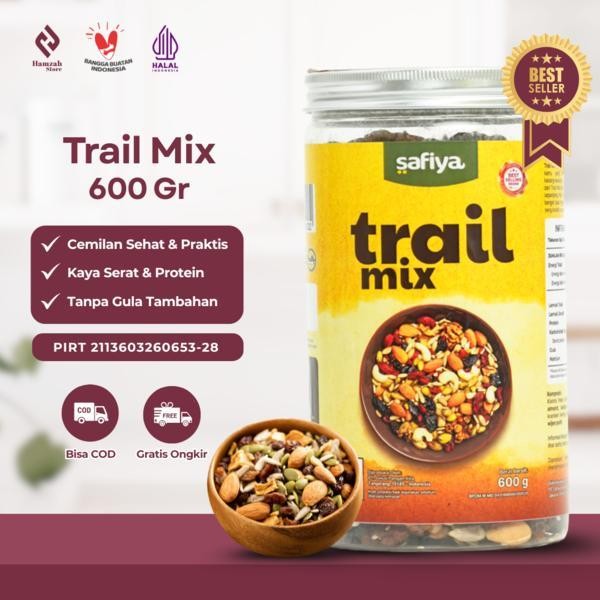 

Rps Trail Mix Safiya 600 Gr Jar - Dried Fruit Mix Nut And Seed