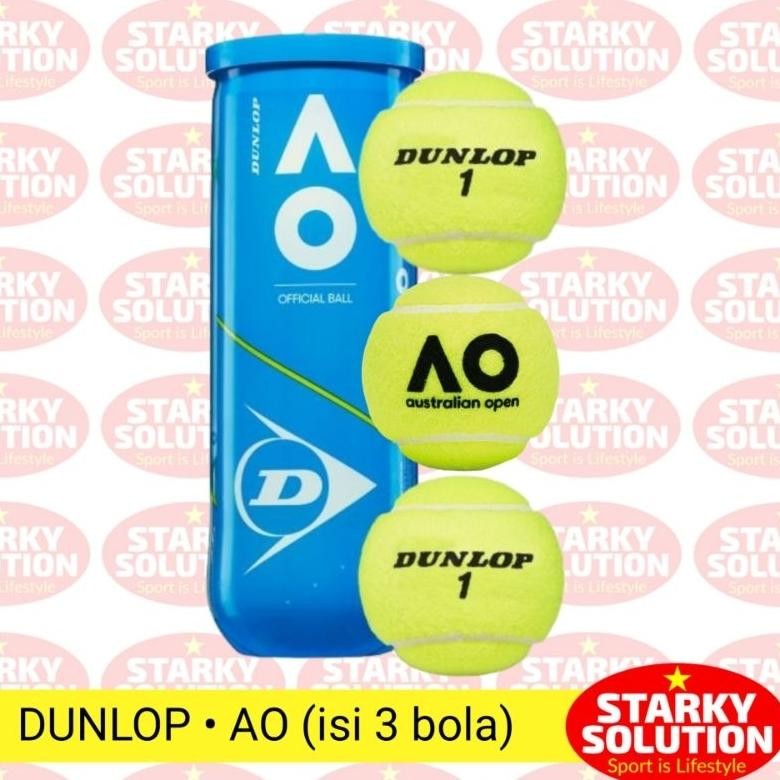 DB30>> Bola Tenis DUNLOP AO Australian Open isi 3 Original