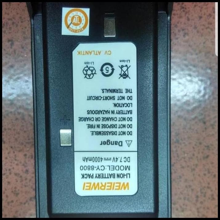 Baterai CY-8800 Weirwei Ori Baru Batre Handie Talkie CY8800