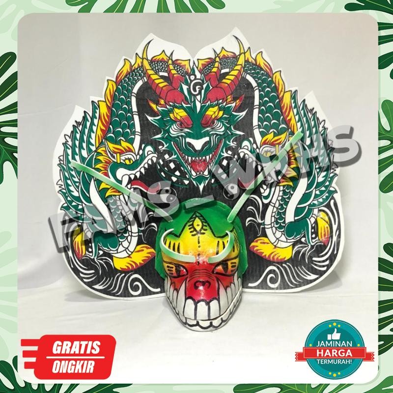 {Promo Terbaik} Barongan Anak Ukuran Sedang Spons Dragon Barongan Spons Barongan Hijau Barongan Mura