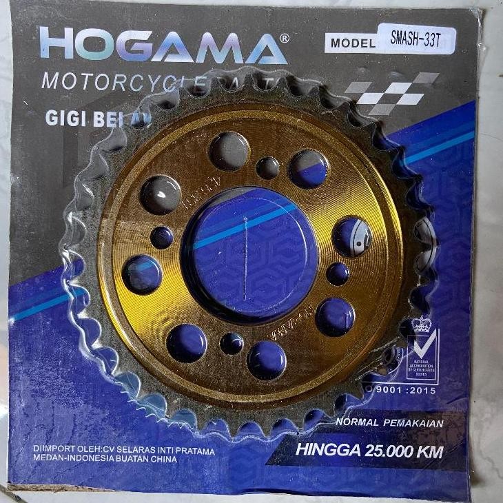 Quality Gear Gir Gigi Tarik Belakang Gir Gear Belakang Smash New Titan 110 Shogun 125 Fl/Sp 30T-33T 