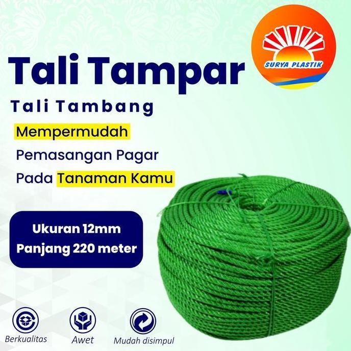 

Ready Stock Tali Tampar Ukuran 12Mm Panjang 220 Meter Kualitas Terjamin