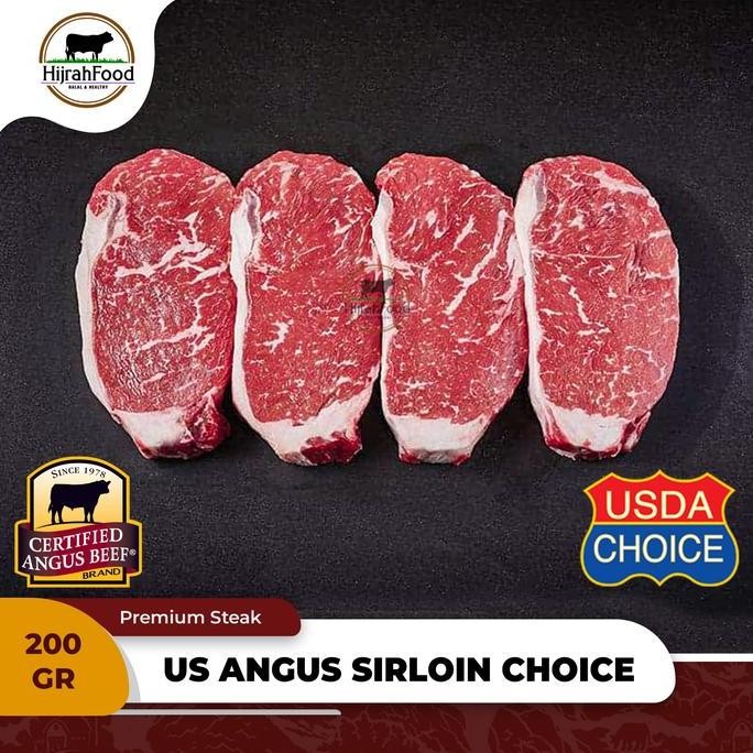 

Hijrahfood Sirloin Steak Usda Choice Grade | Us Black Angus Beef Striploin Steak Pasti Promo