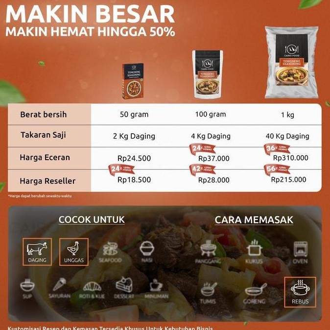 

Bumbu Tongseng - Cairo Food 100 Gr Terlaris