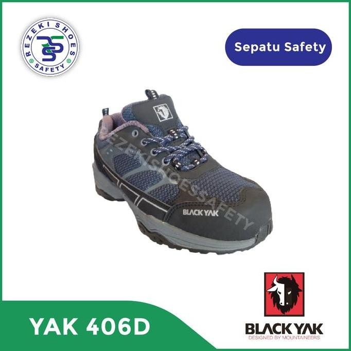 Baru Sepatu Safety Black Yak Original - Safety Sport Shoes Pria